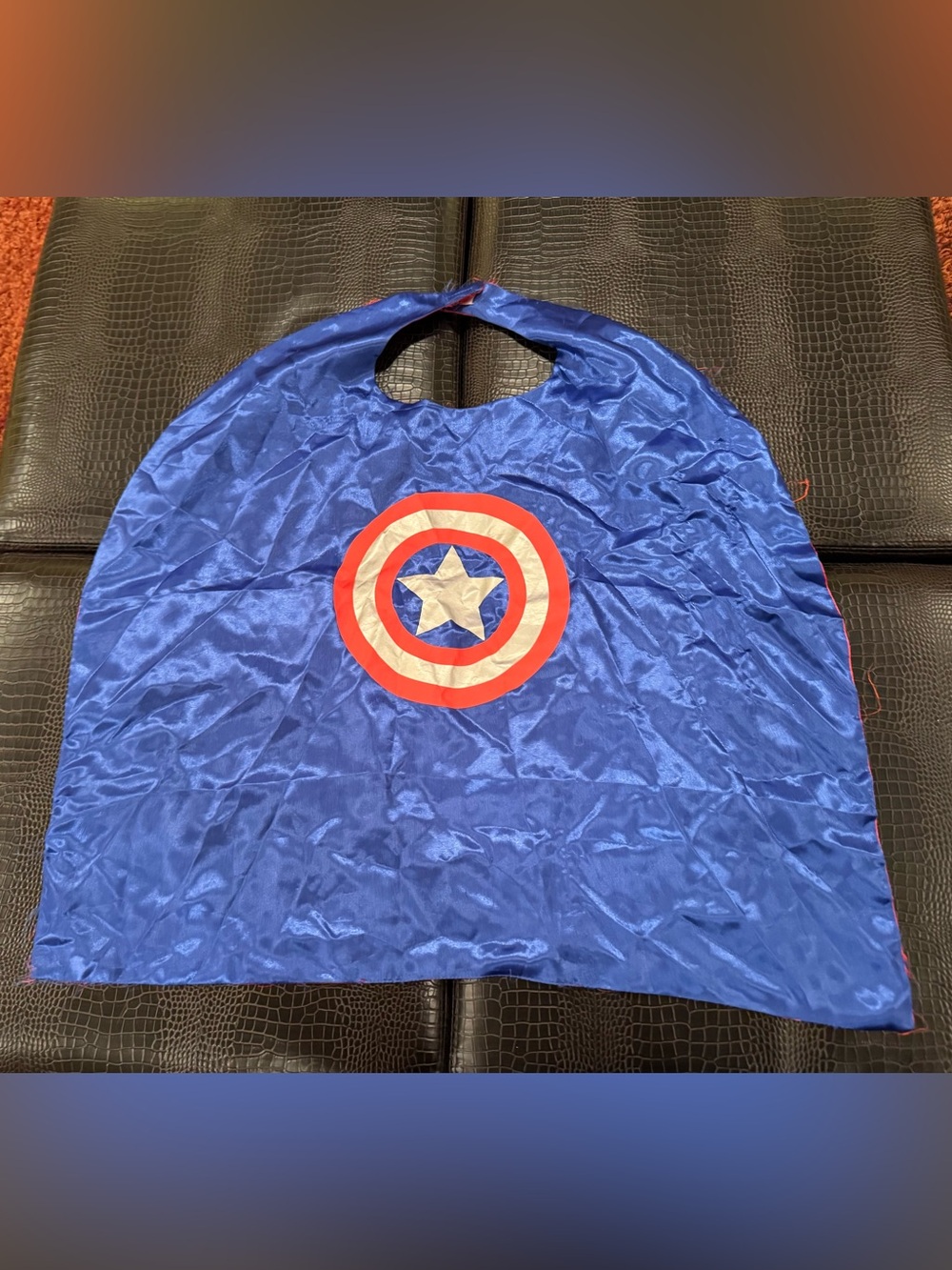 Kids Captain America Style Superhero Cape Red White Blue ⭐🦸